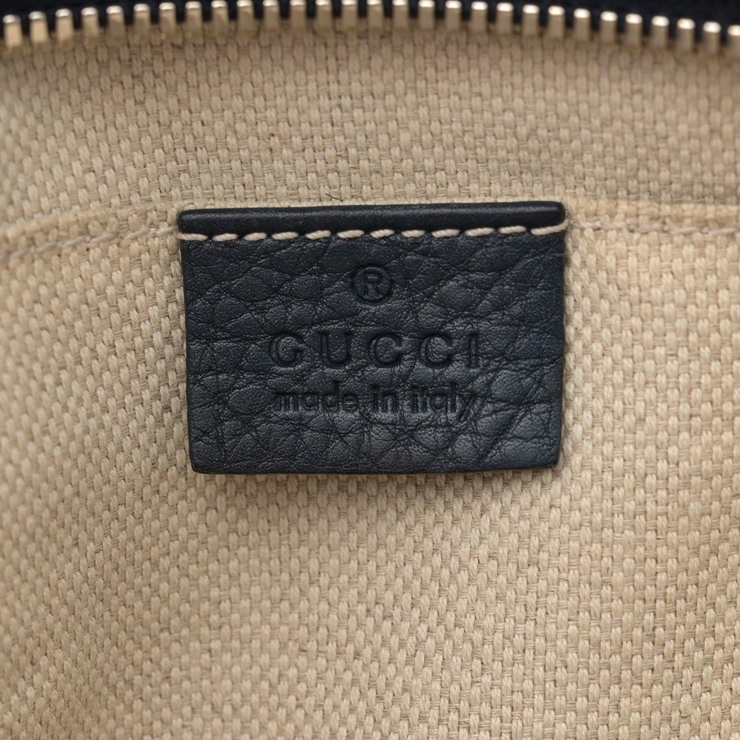 Pebbled Calfskin Small Soho Disco Bag Blue