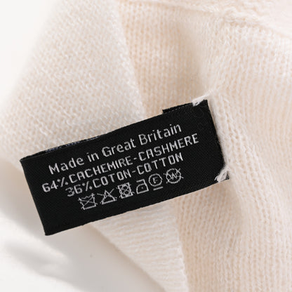 Chanel Cashmere Cotton CC Beanie Hat White 6 of 7