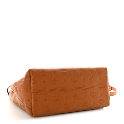 MCM Calfskin Ottomar Monogram Medium Klara Hobo Cognac 4 of 9