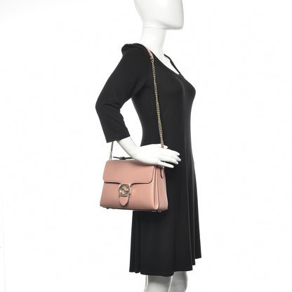 Gucci Dollar Calfskin Interlocking G Top Handle Shoulder Bag Soft Pink 2 of 8