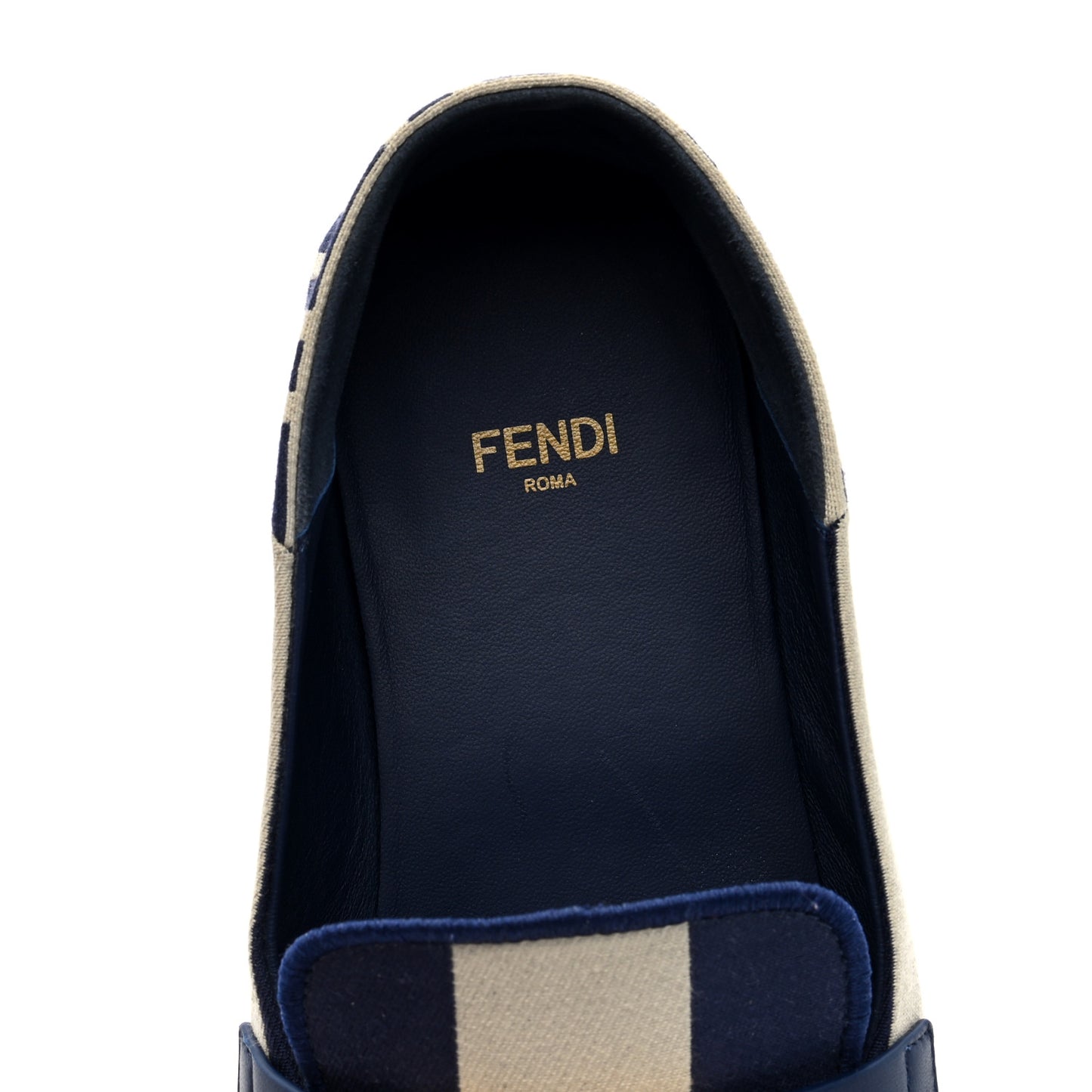 Fabric Jacquard FF Pequin Loafers 39 Bei Midnight