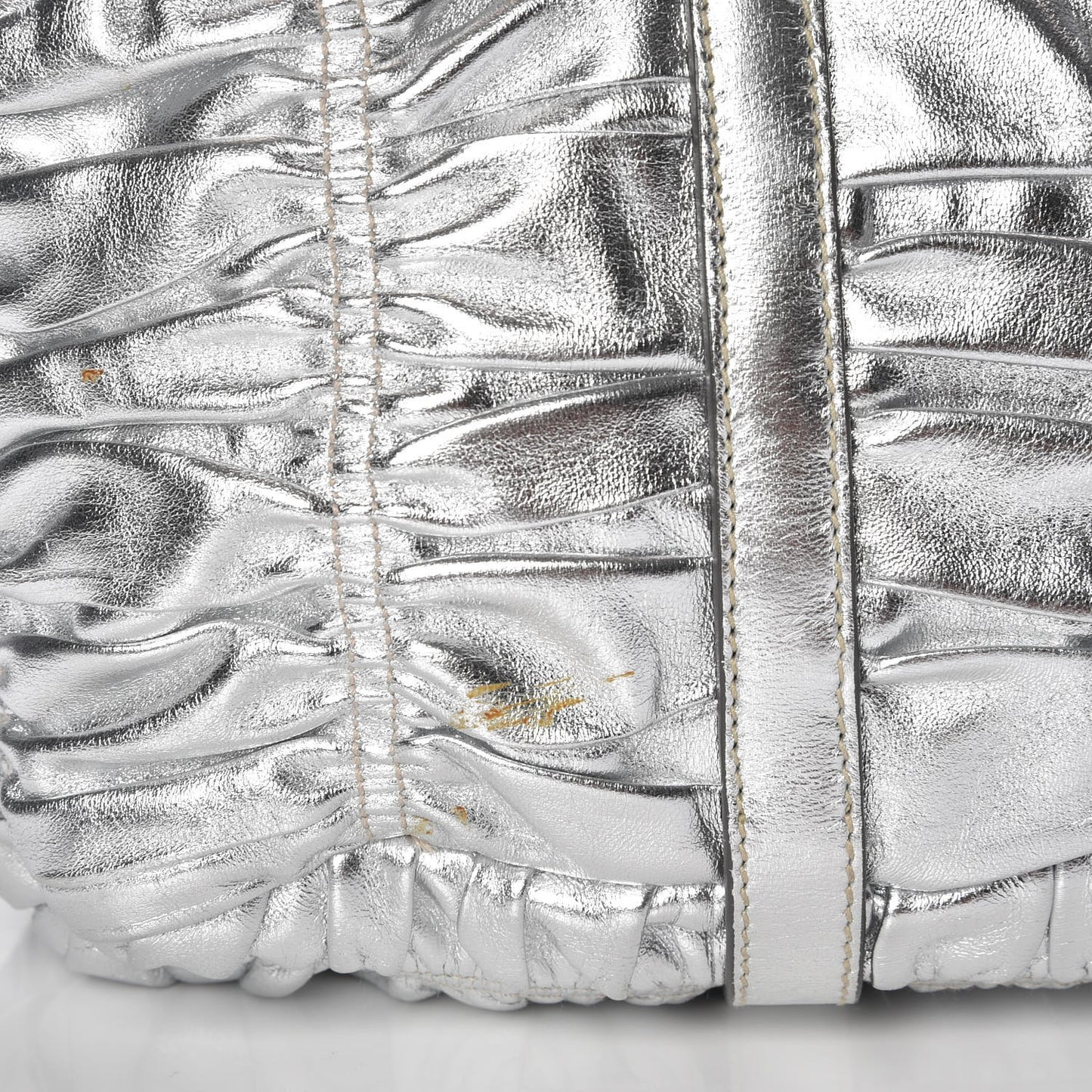 Nappa Gaufre Bowler Argento