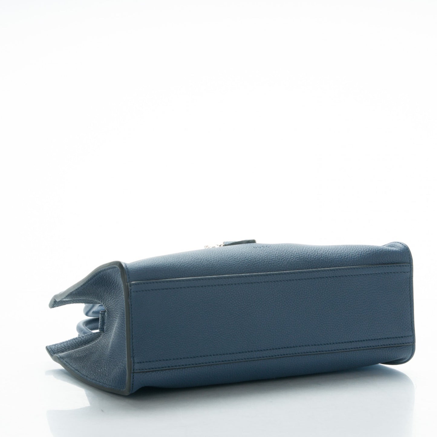 Soft Calfskin Small Jackie Top Handle Bag Classic Blue Marine