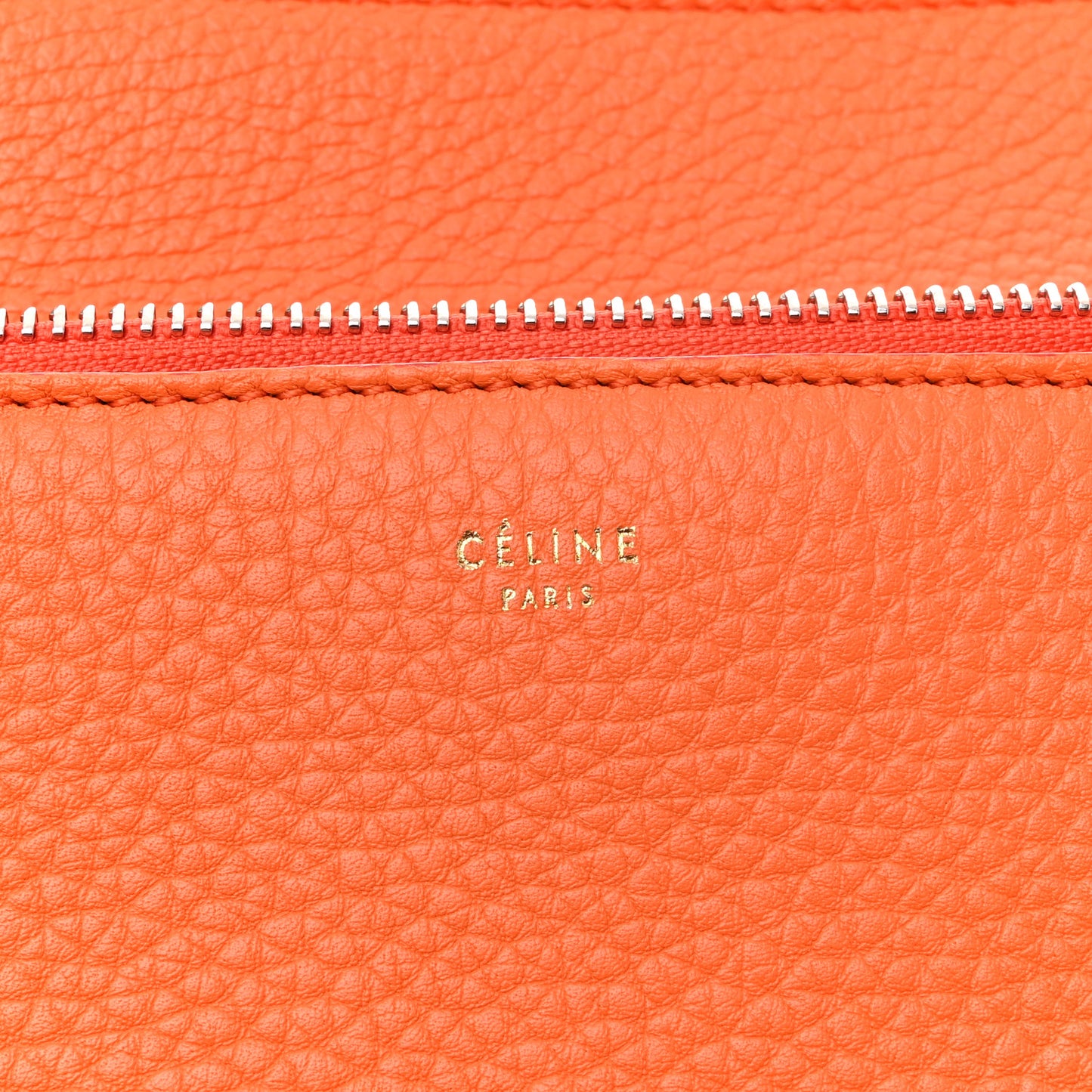 Grained Calfskin Small Edge Shoulder Bag Orange
