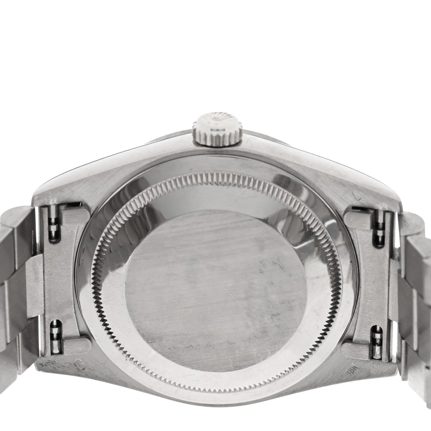 Rolex 18K White Gold Diamond 36mm Oyster Perpetual Day-Date President Watch Silver 18239 4 of 5