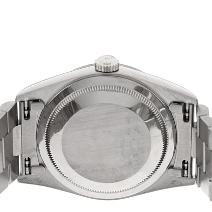 Rolex 18K White Gold Diamond 36mm Oyster Perpetual Day-Date President Watch Silver 18239 4 of 5