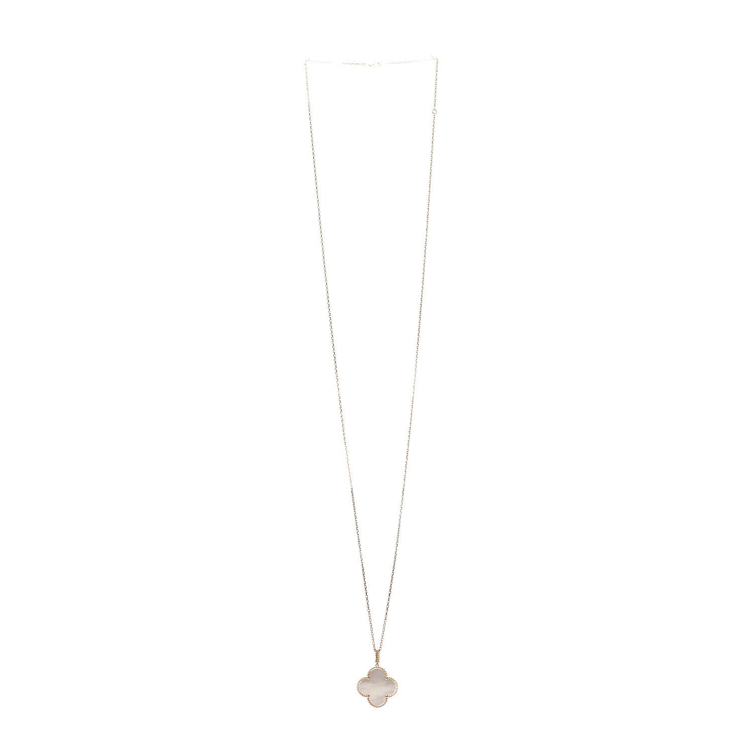 Van Cleef & Arpels 18K Yellow Gold Mother of Pearl Magic Alhambra Long Necklace 2 of 6