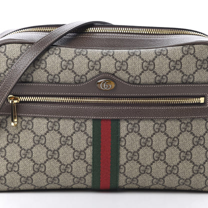Gucci GG Supreme Monogram Web Small Ophidia Shoulder Bag Brown 8 of 10