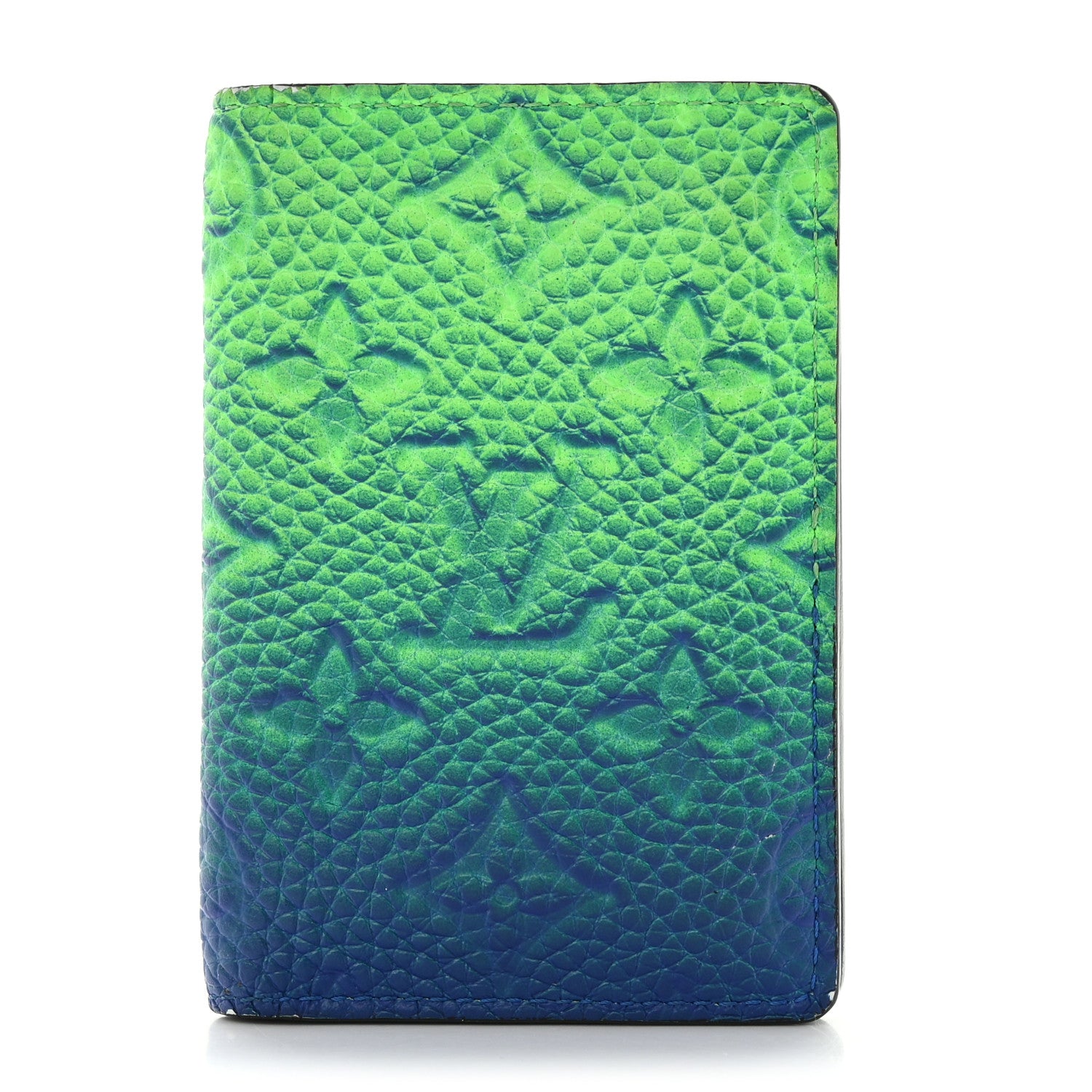 Louis Vuitton Taurillon Illusion Pocket Organizer Bleu Vert 1 of 7