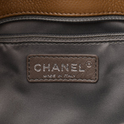Chanel Caviar Quilted Vertical Grand Shopping Tote GST Dark Beige 6 of 11