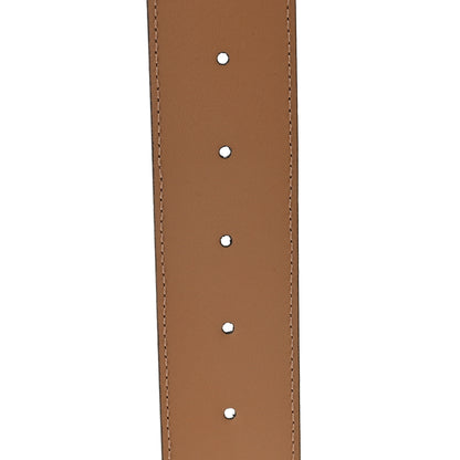 Gucci GG Supreme Monogram Plutone Calfskin Enamel Double G 40mm Belt 85 34 Beige Ebony Camelia 4 of 5