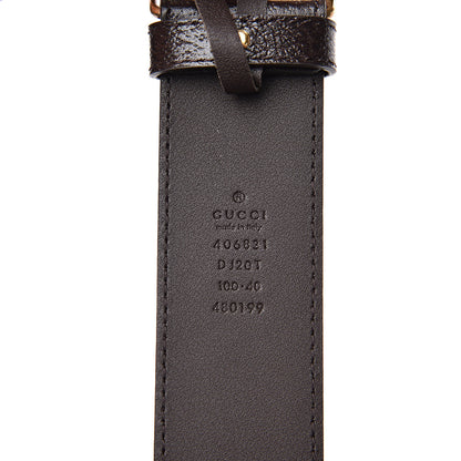 Gucci Textured Dollar Calfskin Double G 40mm Belt 100 40 Dark Cocoa 7 of 7