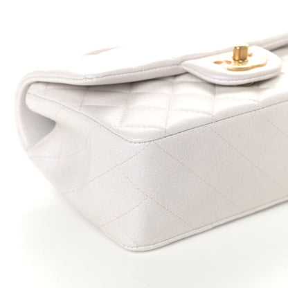 Chanel Iridescent Lambskin Quilted Mini Top Handle Rectangular Flap White 8 of 9