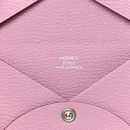 Hermes Chevre Mysore Calvi Card Case Mauve Sylvestre 6 of 7