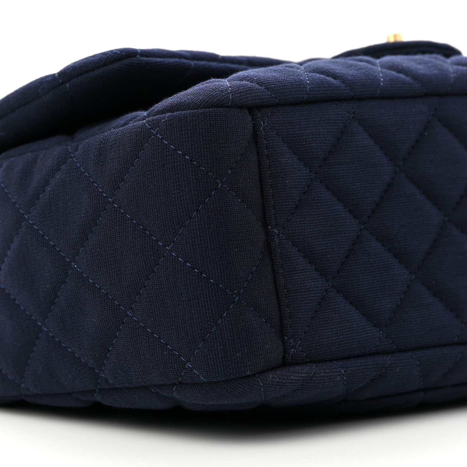 Chanel Jersey Quilted XL Jumbo Flap Navy 9 of 10