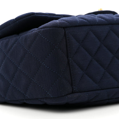Chanel Jersey Quilted XL Jumbo Flap Navy 9 of 10