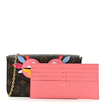 Louis Vuitton Monogram Lovely Birds Pochette Felicie Chain Wallet 2 of 12