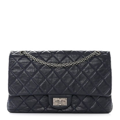 Chanel Aged Calfskin Quilted 2.55 Reissue 227 Flap Navy 1 of 10