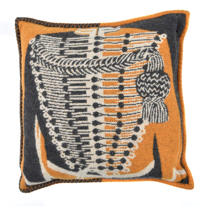 Hermes Wool Cashmere Brandebourgs Pillow Ambre Anthracite 2 of 3