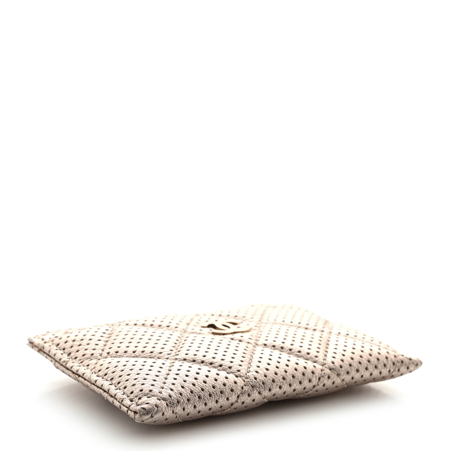 Chanel Metallic Calfskin Pixel Effect Card Holder Pink 4 of 9