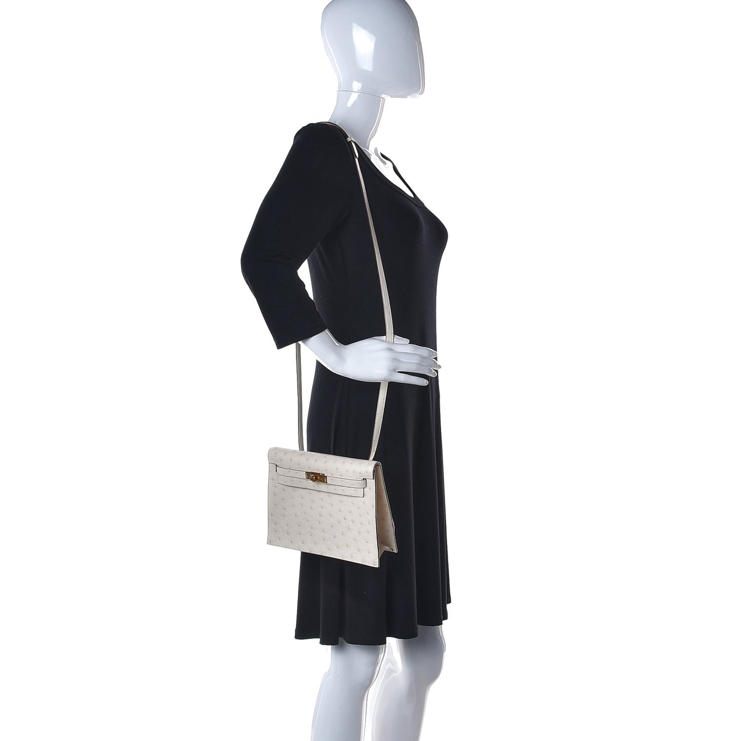 Ostrich Kelly Danse II Belt Bag Nata