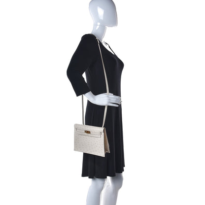 Hermes Ostrich Kelly Danse II Belt Bag Nata 2 of 13