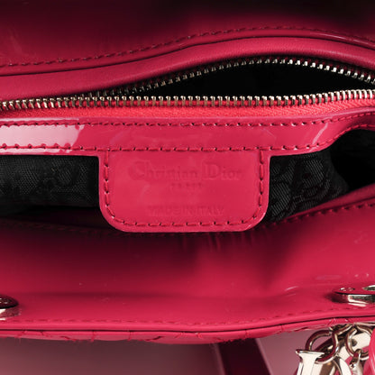Christian Dior Patent Cannage Large Lady Dior Fuchsia 7 of 9