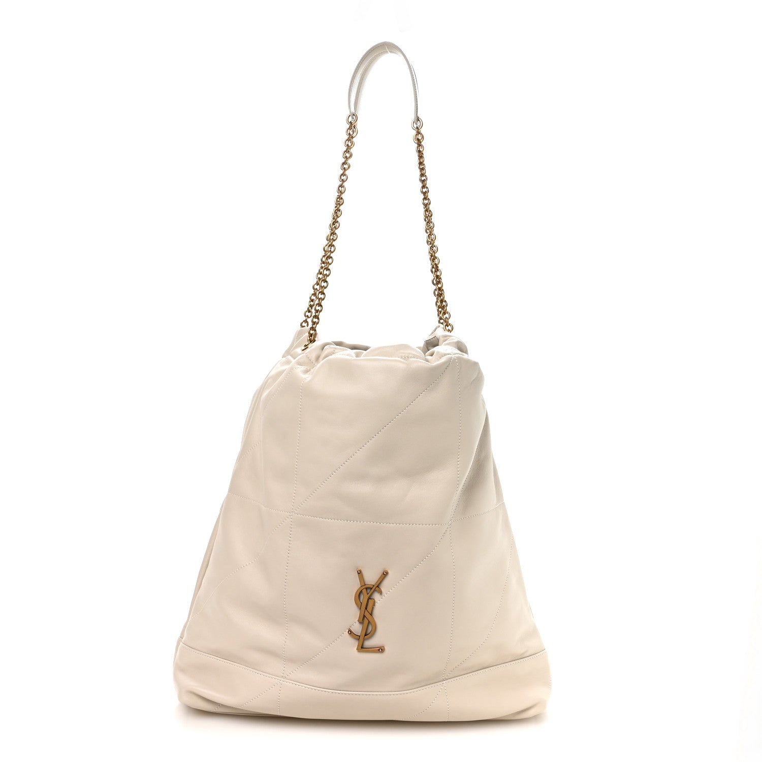 Saint Laurent Lambskin Matelasse Monogram Large Jamie 4.3 Pochon Crema Soft 1 of 11