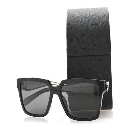 Prada Acetate Square Sunglasses SPR 24Z Black White 8 of 8