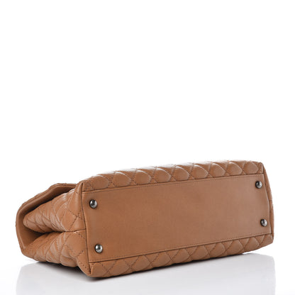 Chanel Caviar Quilted Medium Coco Handle Flap Camel 4 of 12