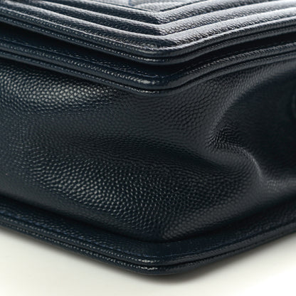 Chanel Caviar Quilted Small Boy Flap Navy 10 of 10
