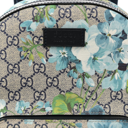 Gucci GG Supreme Monogram Blooms Small Day Backpack Blue 8 of 11