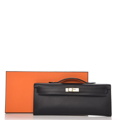 Hermes Swift Kelly Cut Clutch Pochette Black 8 of 8