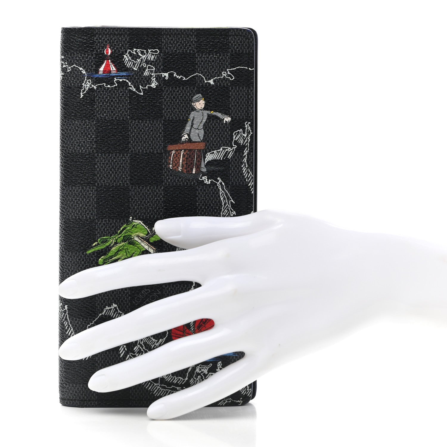 Louis Vuitton Damier Graphite Map of Asia Brazza Wallet 2 of 9