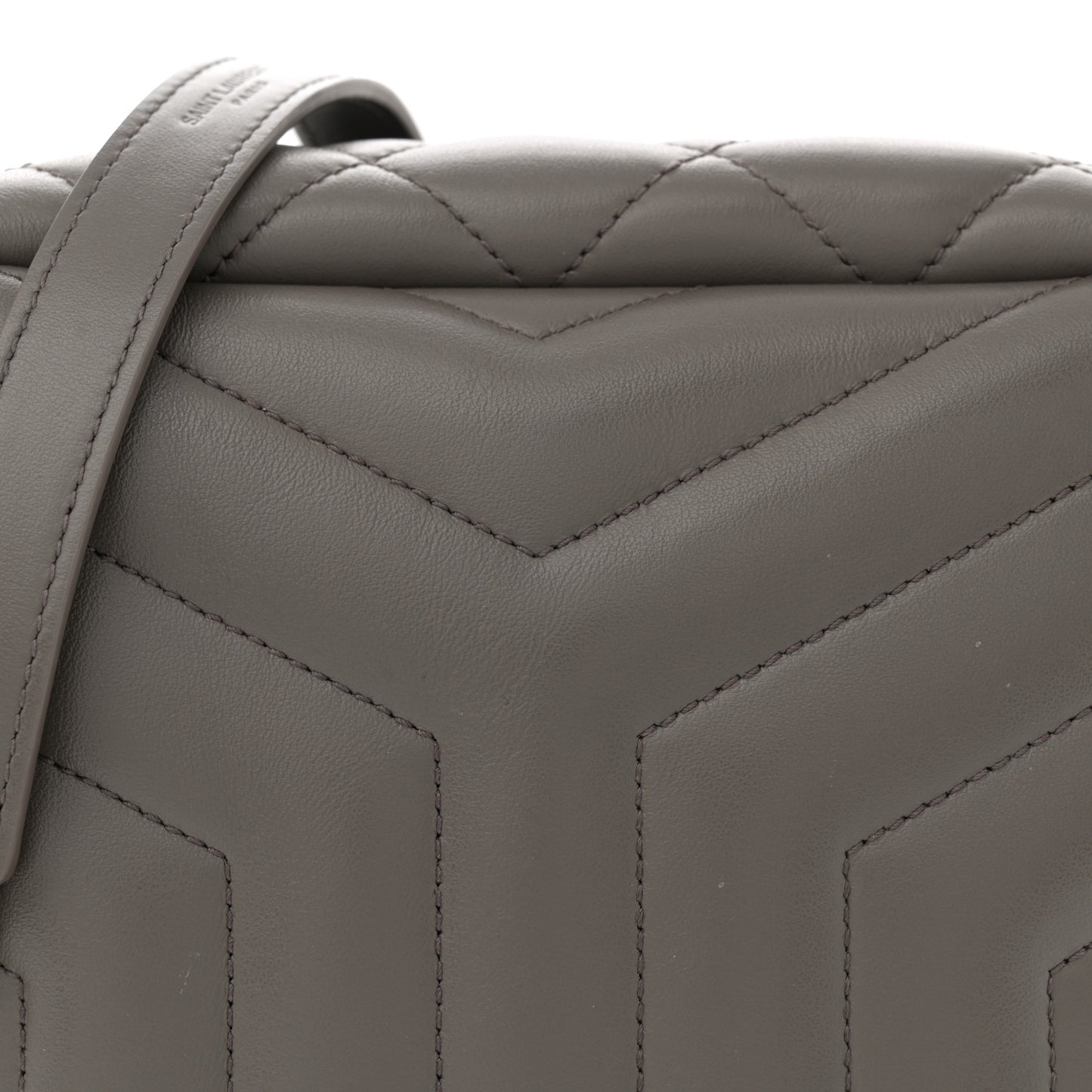 Calfskin Y Quilted Monogram Small Loulou Bowling Bag Earth