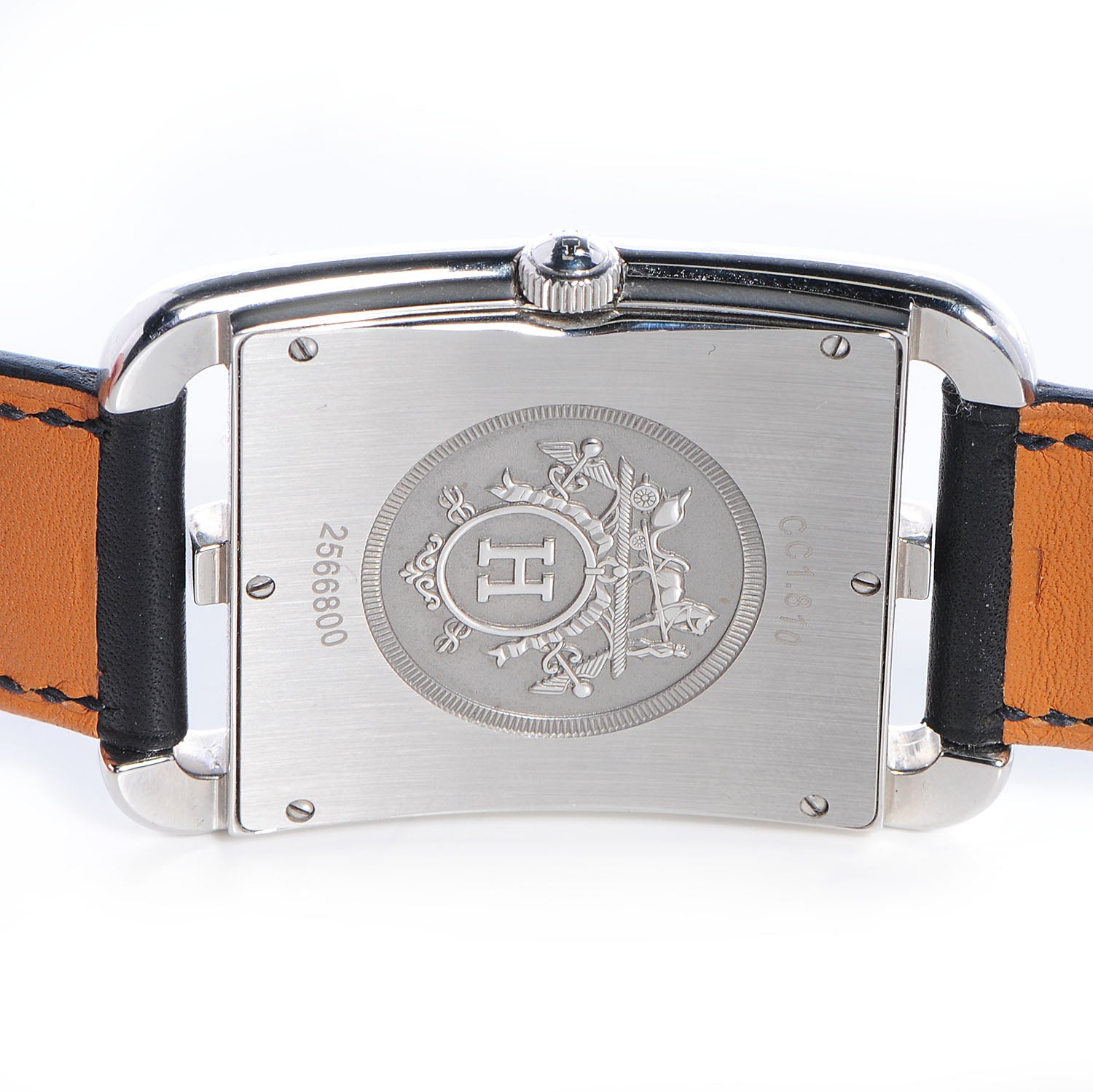 Hermes Stainless Steel Barenia 33mm Cape Cod Quartz Watch Noir 5 of 9