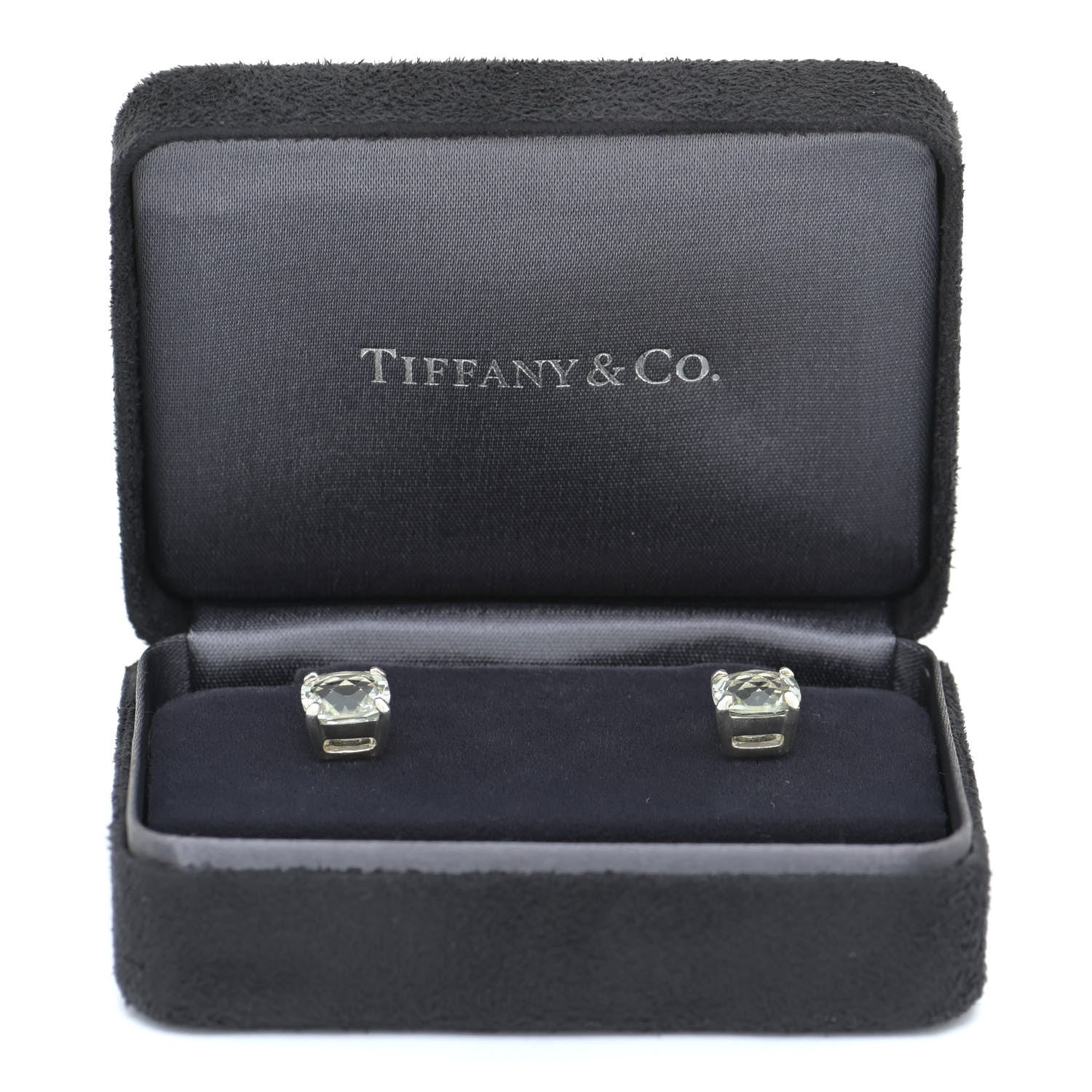 Tiffany Sterling Silver Prasiolite Sparklers Earrings 6 of 6