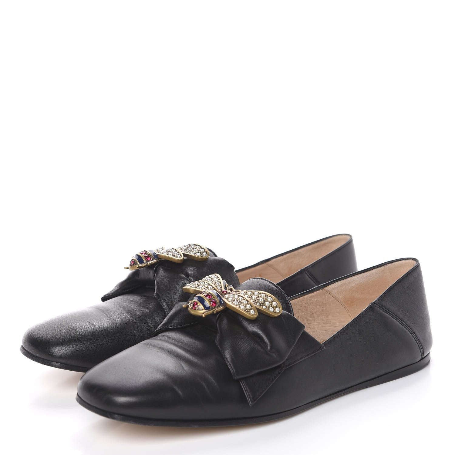 Gucci Nappa Queen Margaret Loafers 37 Black 3 of 14