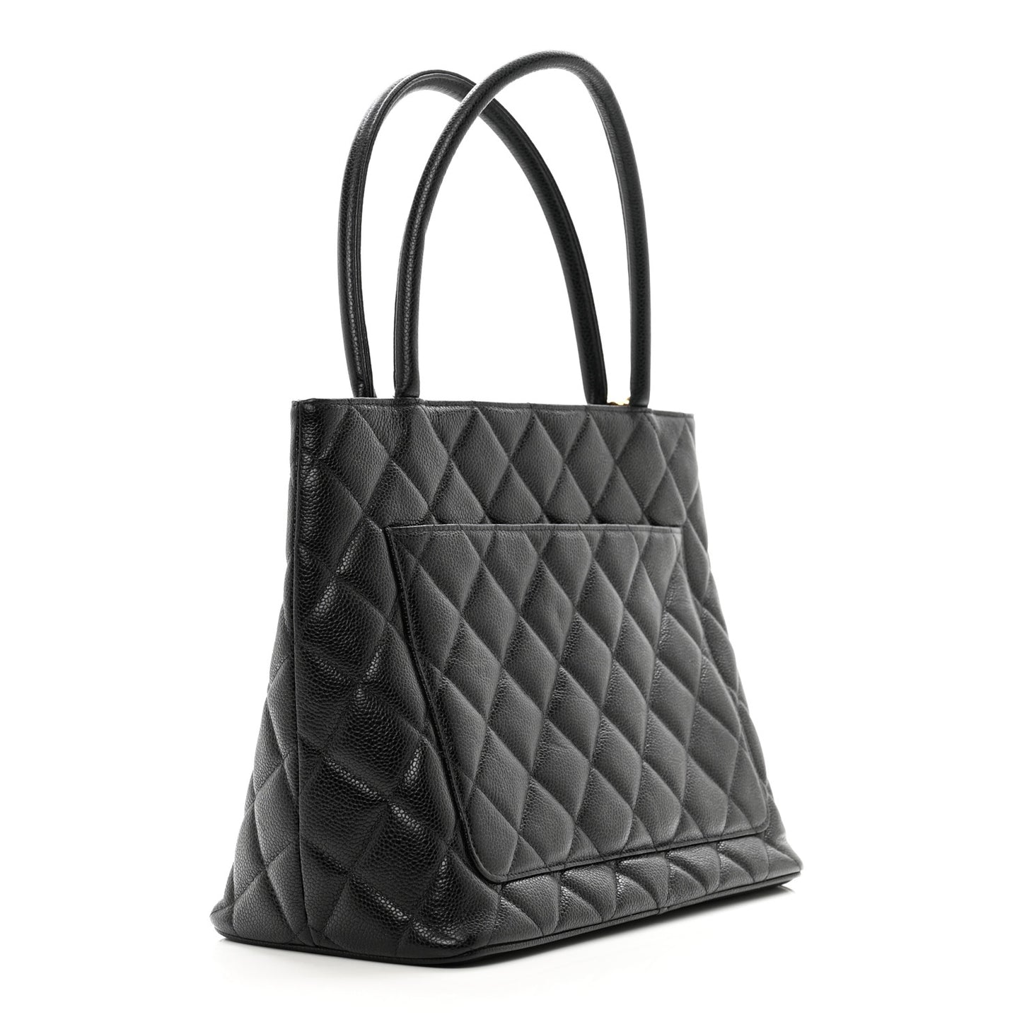 Caviar Quilted Medallion Tote Black