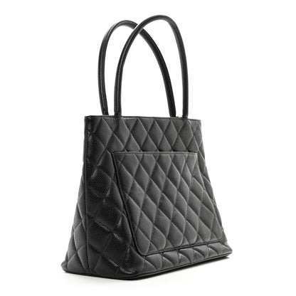 Chanel Caviar Quilted Medallion Tote Black 3 of 10