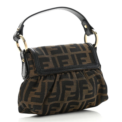 Fendi Zucca Mini Chef Shoulder Bag Tobacco Black 3 of 10