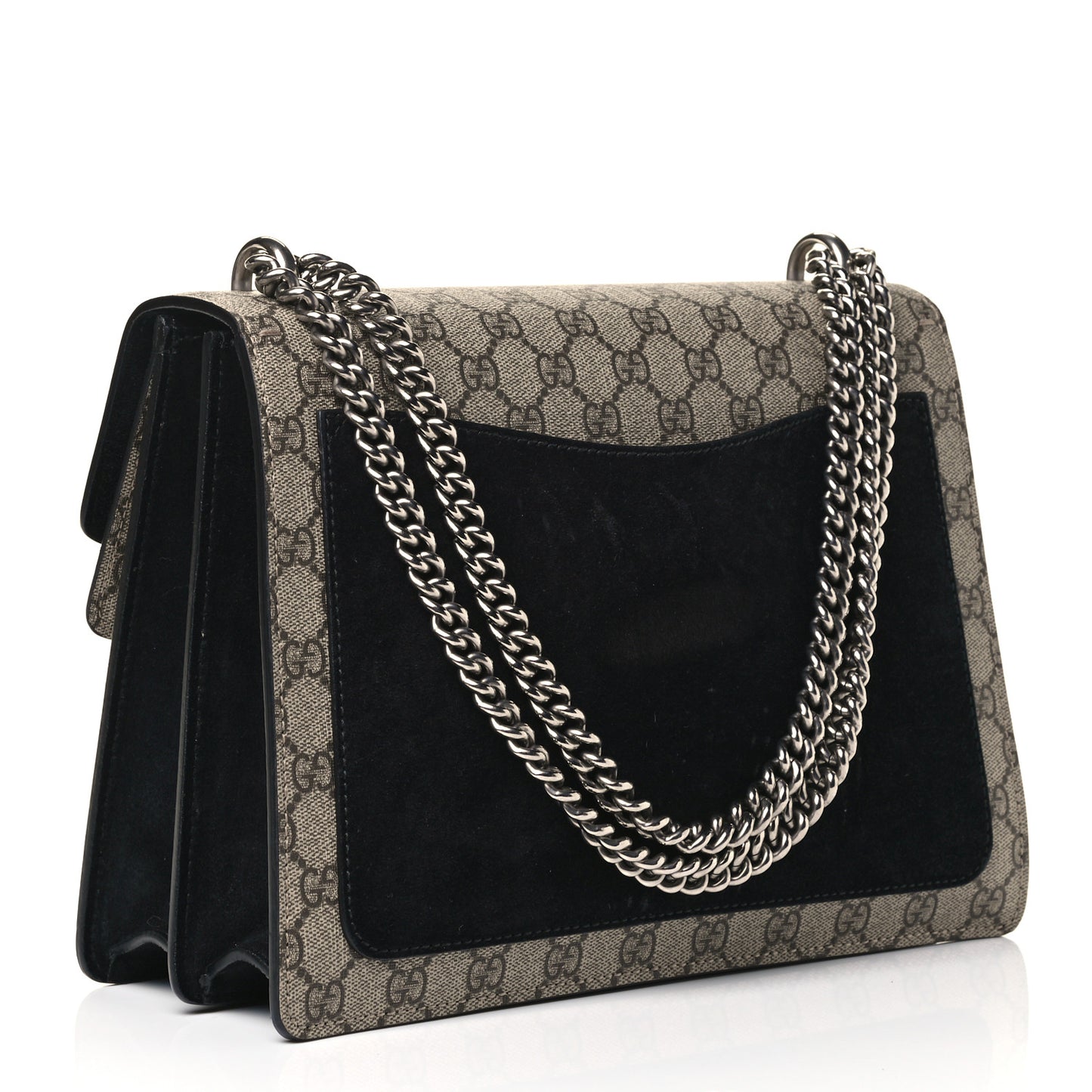 GG Supreme Monogram Medium Dionysus Shoulder Bag Black