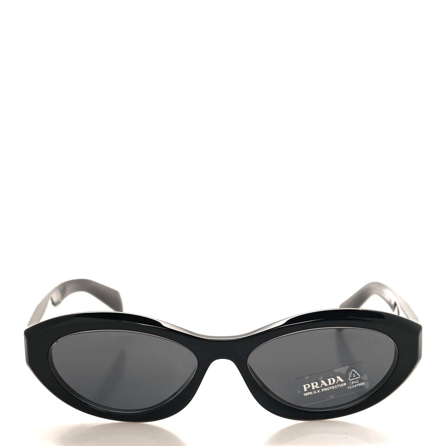 Prada Acetate Oval Sunglasses SPR 26Z Black 2 of 7
