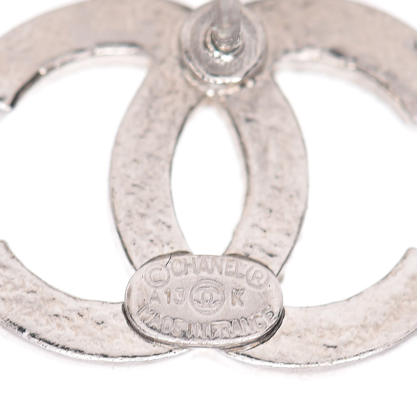 Crystal CC Earrings Silver