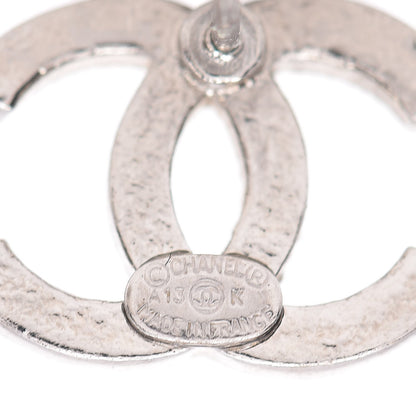 Chanel Crystal CC Earrings Silver 4 of 4