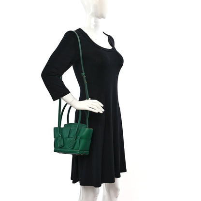 Bottega Veneta Calfskin Mini Maxi Intrecciato Arco Green 3 of 9