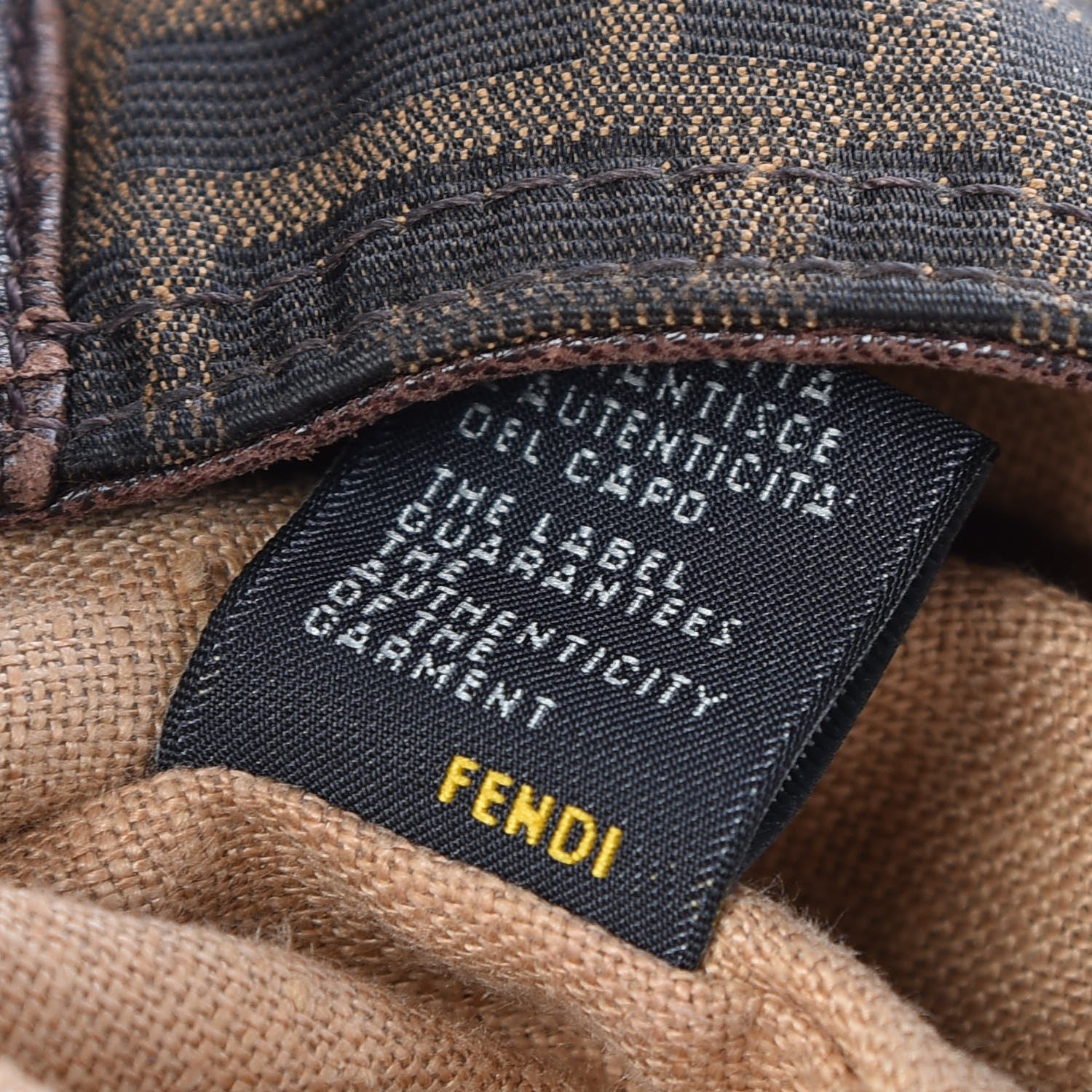 Fendi Zucca Nappa Nuvolata Vitello Tortuga Spy Tobacco Moro 8 of 20
