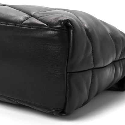 Saint Laurent Lambskin Quilted Medium Loulou Puffer Monogram Chain Satchel Black 12 of 12