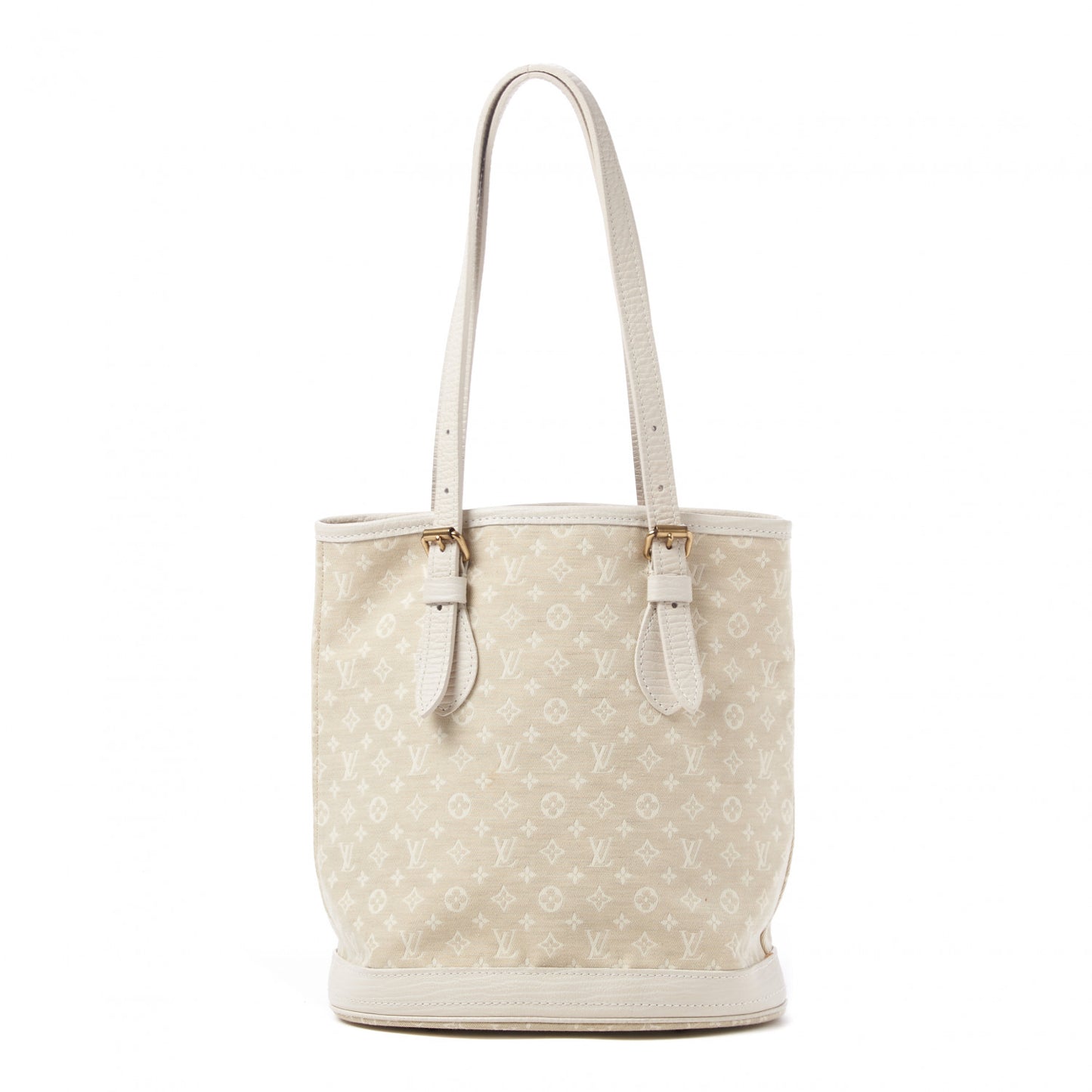 Mini Lin Monogram Bucket Bag Dune