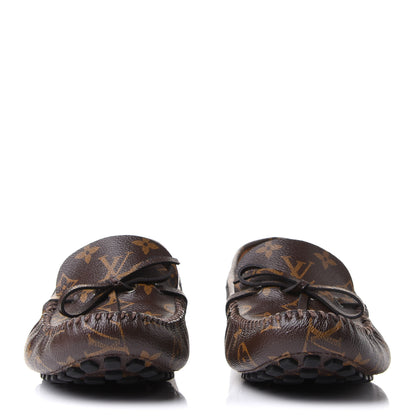 Louis Vuitton Monogram Mens Arizona Car Shoe Moccasin Loafers 8 Macassar 2 of 11